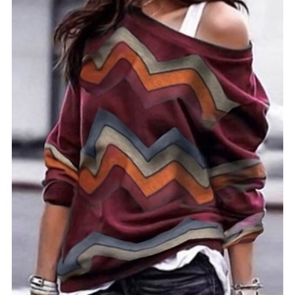 Veromoi Casual Striped Long Sleeve Tee